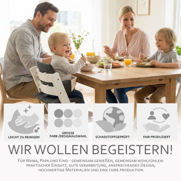 BAMBINIWELT Ersatzbezug für Stokke Tripp Trapp, MELIERT ORG.